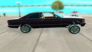 Mercedes-Benz C126 для GTA San Andreas - вид сбоку