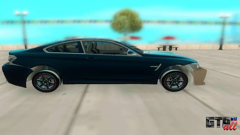 BMW M4 F82 для GTA San Andreas - вид сбоку