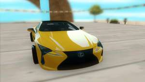 Lexus LC 500 для GTA San Andreas - вид спереди