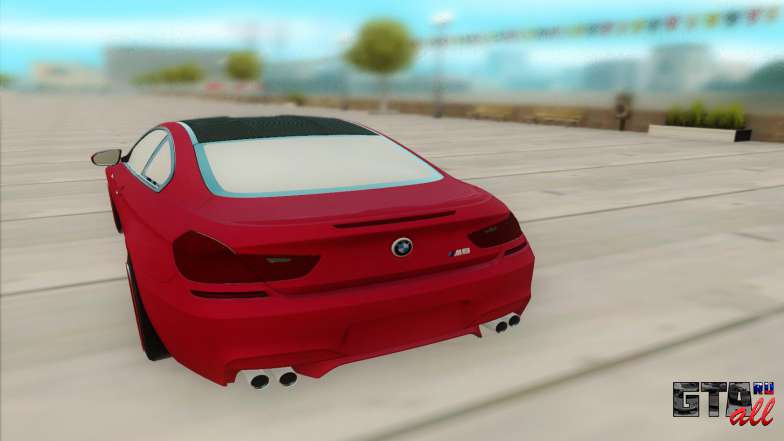 BMW M6 2013 для GTA San Andreas - вид сзади