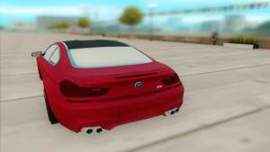 BMW M6 2013 для GTA San Andreas - вид сзади