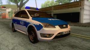 Ford Focus ST Polizei Hessen для GTA San Andreas - вид спереди