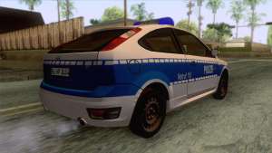 Ford Focus ST Polizei Hessen для GTA San Andreas - вид сзади