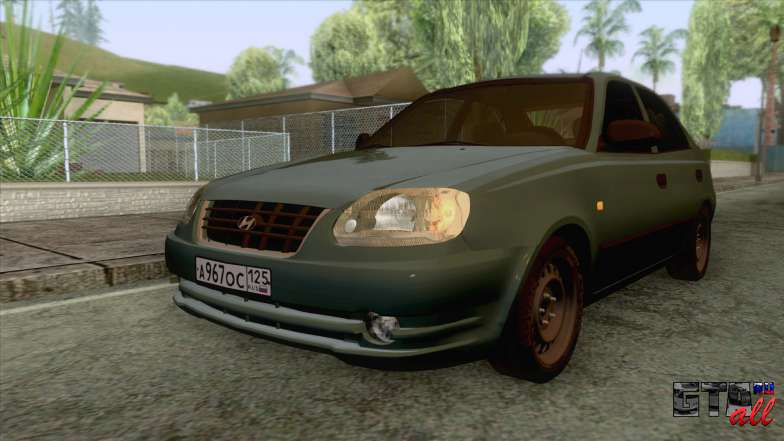 Hyundai Accent Stock для GTA San Andreas - вид спереди