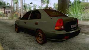 Hyundai Accent Stock для GTA San Andreas - вид сзади