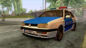 Volkswagen Golf Mk3 Estonian Police для GTA San Andreas - общий вид