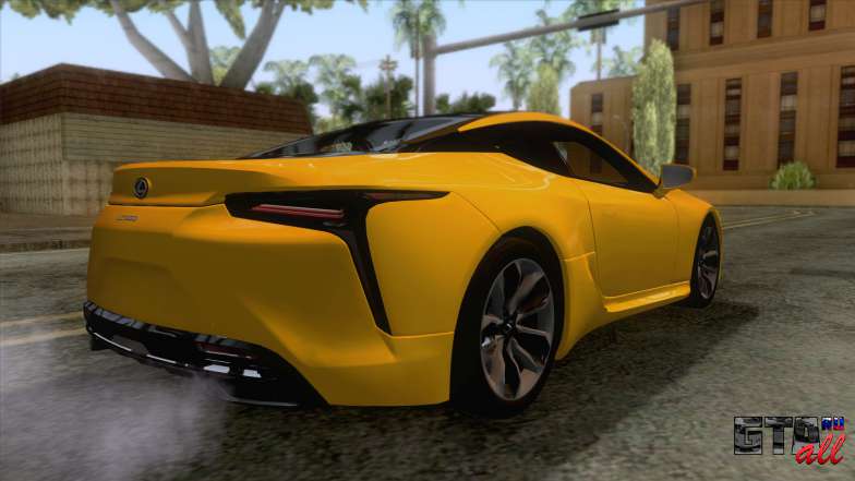 Lexus LC 500 2017 для GTA San Andreas - вид сзади