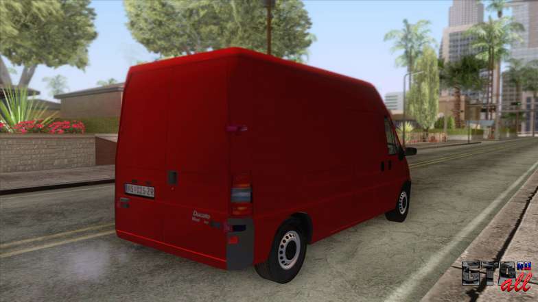 Fiat Ducato Maxi 1999 для GTA San Andreas - вид сзади