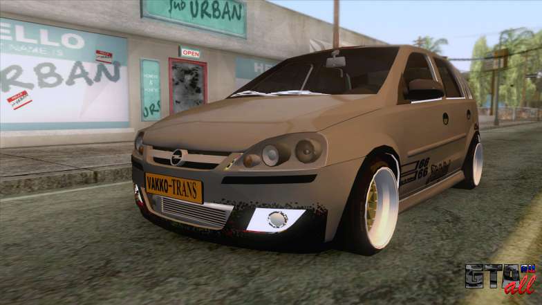 Opel Corsa Stance для GTA San Andreas - вид спереди