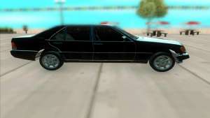 Mercedes-Benz S600 для GTA San Andreas - вид сбоку