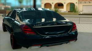 Mercedes S500 W222 для GTA San Andreas - вид сзади