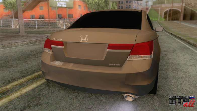 Honda Accord 2012 для GTA San Andreas - вид сзади