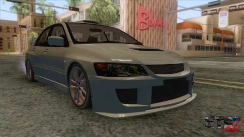 Mitsubishi Lancer Evolution VIII для GTA San Andreas - вид спереди