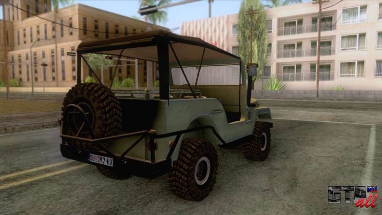 Zastava AR55 Off Road для GTA San Andreas - вид сзади