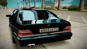 Mercedes-Benz W140 для GTA San Andreas - вид сзади