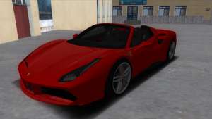 Ferrari 488 Spider 2016 для GTA San Andreas - вид спереди