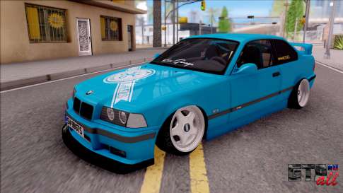 BMW 3-er E36 Blue 4.0i для GTA San Andreas - вид спереди