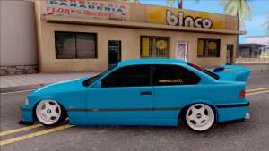 BMW 3-er E36 Blue 4.0i для GTA San Andreas - вид сбоку