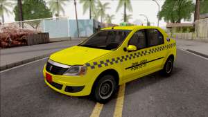 Renault Logan Taxi для GTA San Andreas - вид спереди