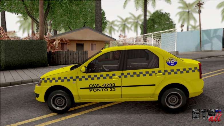 Renault Logan Taxi для GTA San Andreas - вид сбоку