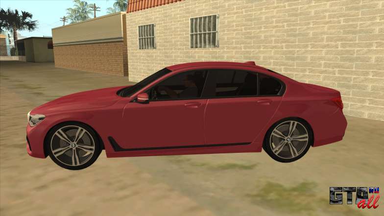 BMW 7-Series M Sport для GTA San Andreas - вид сбоку