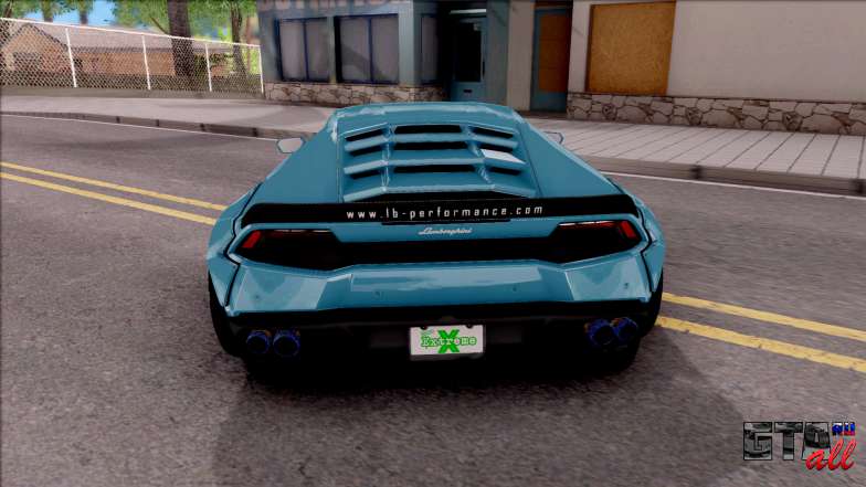 Lamborghini Huracan LB Team-eXtreme для GTA San Andreas - вид сзади