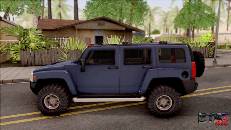 Hummer H3 2010 для GTA San Andreas - вид сбоку