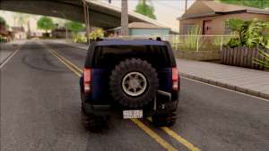 Hummer H3 2010 для GTA San Andreas - вид сзади