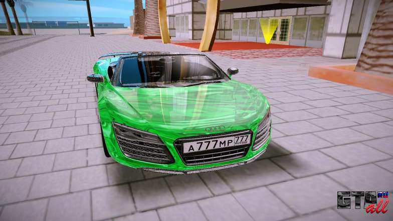 Audi R8 Spyder 5 2 V10 Plus для GTA San Andreas - вид спереди