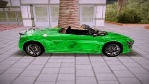 Audi R8 Spyder 5 2 V10 Plus для GTA San Andreas - вид сбоку