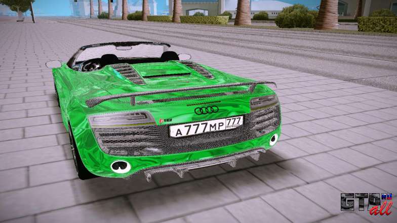 Audi R8 Spyder 5 2 V10 Plus для GTA San Andreas - вид сзади