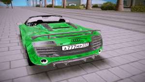 Audi R8 Spyder 5 2 V10 Plus для GTA San Andreas - вид сзади