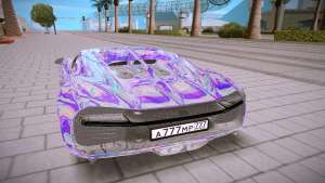 Bugatti Chiron для GTA San Andreas - вид сзади