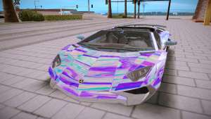 Lamborghini Aventador SV Roadster для GTA San Andreas - вид спереди