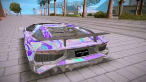 Lamborghini Aventador SV Roadster для GTA San Andreas - вид сзади