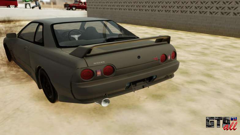 Nissan Skyline ER32 для GTA San Andreas - вид сзади