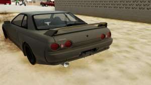 Nissan Skyline ER32 для GTA San Andreas - вид сзади