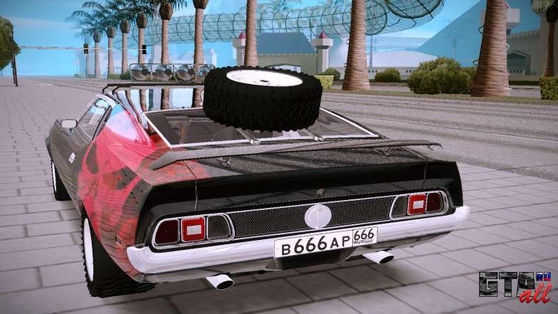 Shelby GT500 для GTA San Andreas - вид сзади