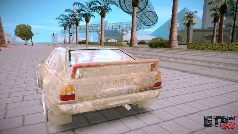 Audi Quattro для GTA San Andreas - вид сзади