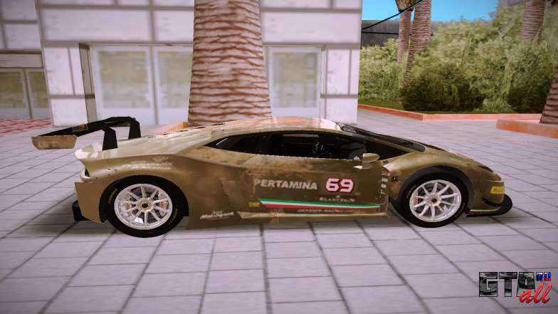 Lamborghini Huracan GT3 для GTA San Andreas - вид сбоку