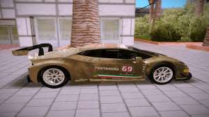 Lamborghini Huracan GT3 для GTA San Andreas - вид сбоку