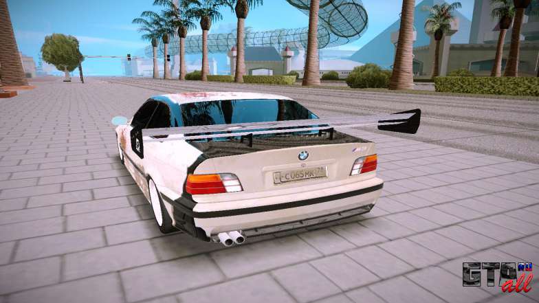 BMW M3 E36 для GTA San Andreas - вид сзади