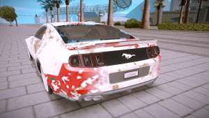 Ford Mustang GT500 для GTA San Andreas - вид сзади