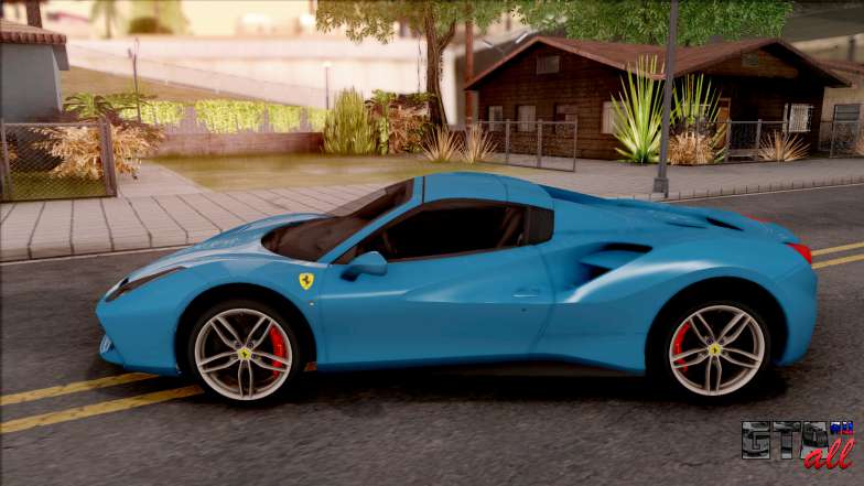 Ferrari 488 Spider 2016 для GTA San Andreas - вид сбоку