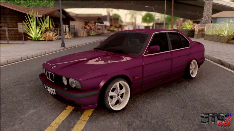 BMW E34 520i Sedan Stance Version для GTA San Andreas - вид спереди