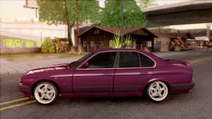 BMW E34 520i Sedan Stance Version для GTA San Andreas - вид сбоку