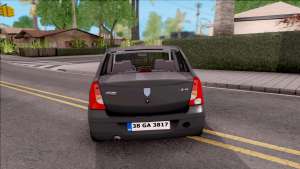 Dacia Logan Prestige 1.6 16v для GTA San Andreas - вид сзади