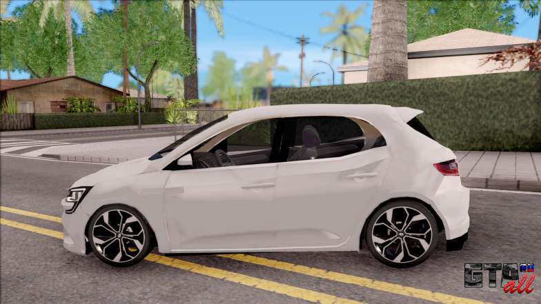 Renault Megane 4 Hatchback Low Poly для GTA San Andreas - вид сбоку