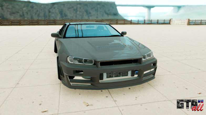 Nissan Skyline R34 для GTA San Andreas - вид спереди