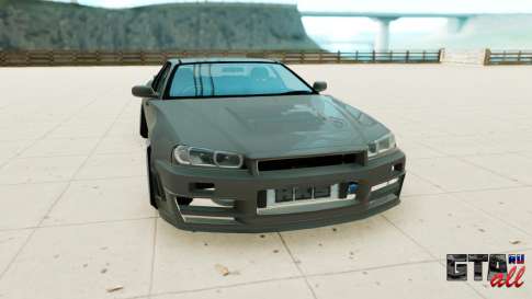 Nissan Skyline R34 для GTA San Andreas - вид спереди